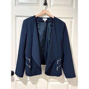 NWOT SCAPA Lauren Perre Navy Jacket Blazer Zippered Women 16 Career Canada